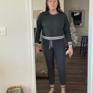 Grey target sweatsuit set